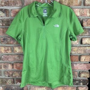 The North Face 1/4 Zip Polo, Green, XL